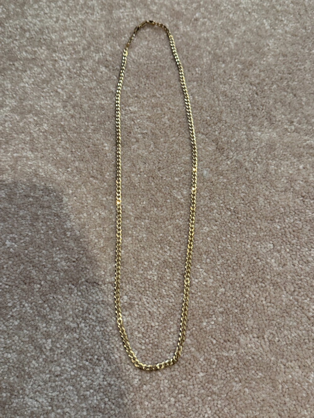 Classic 22โ Gold-Tone Curb Chain Necklace - Menโs Jewelry